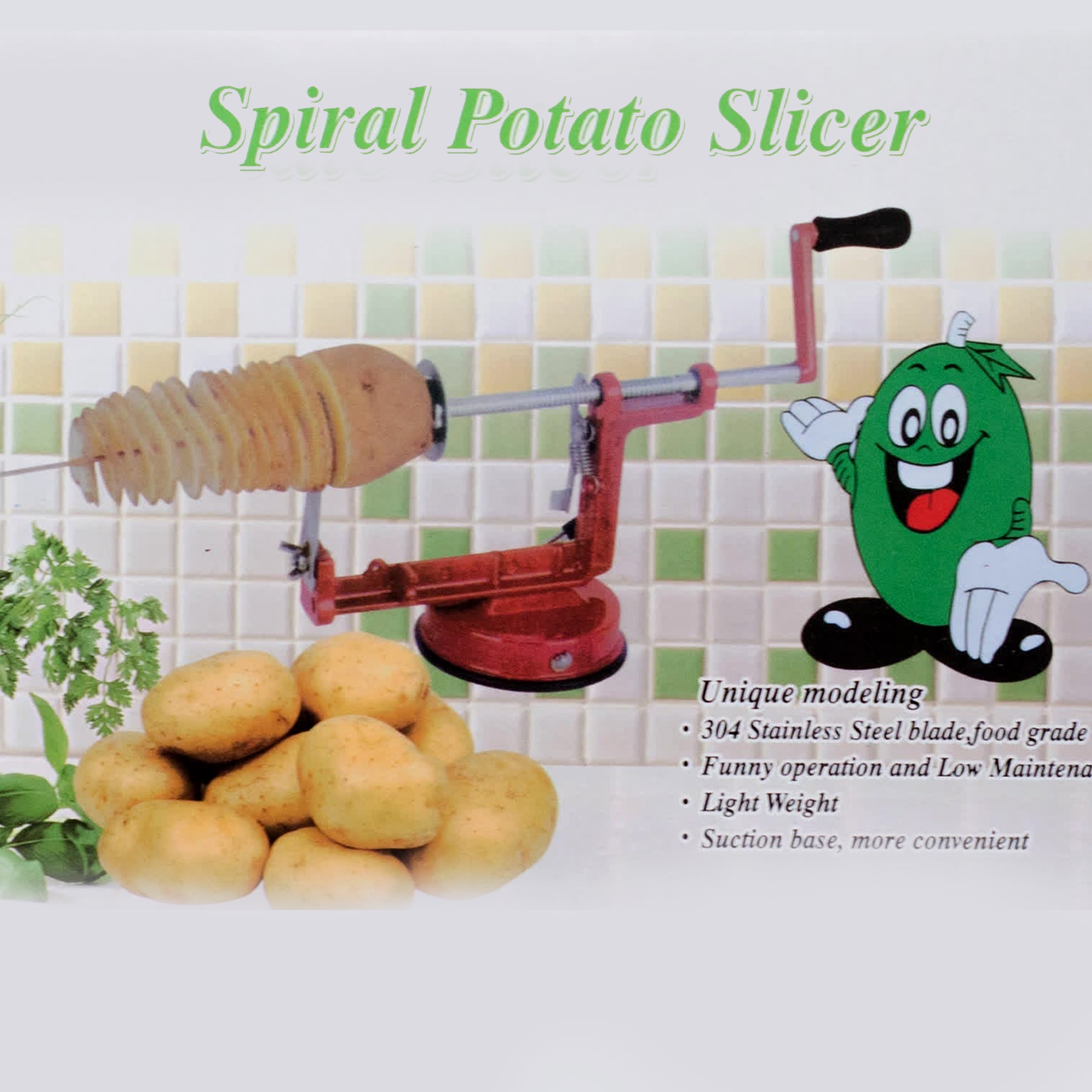 Machine Apple Slicer Size Cuts Potatoes Spiral Twist