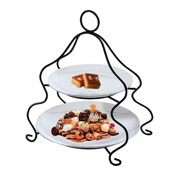 Brilliant 2-Layer Plate Set, With Iron Stand, BR0058