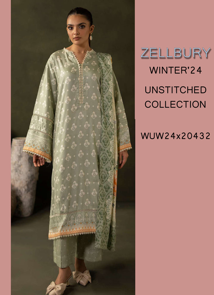Zellbury Winter Printed Khaddar 3PC Shirt | WUW24X30306