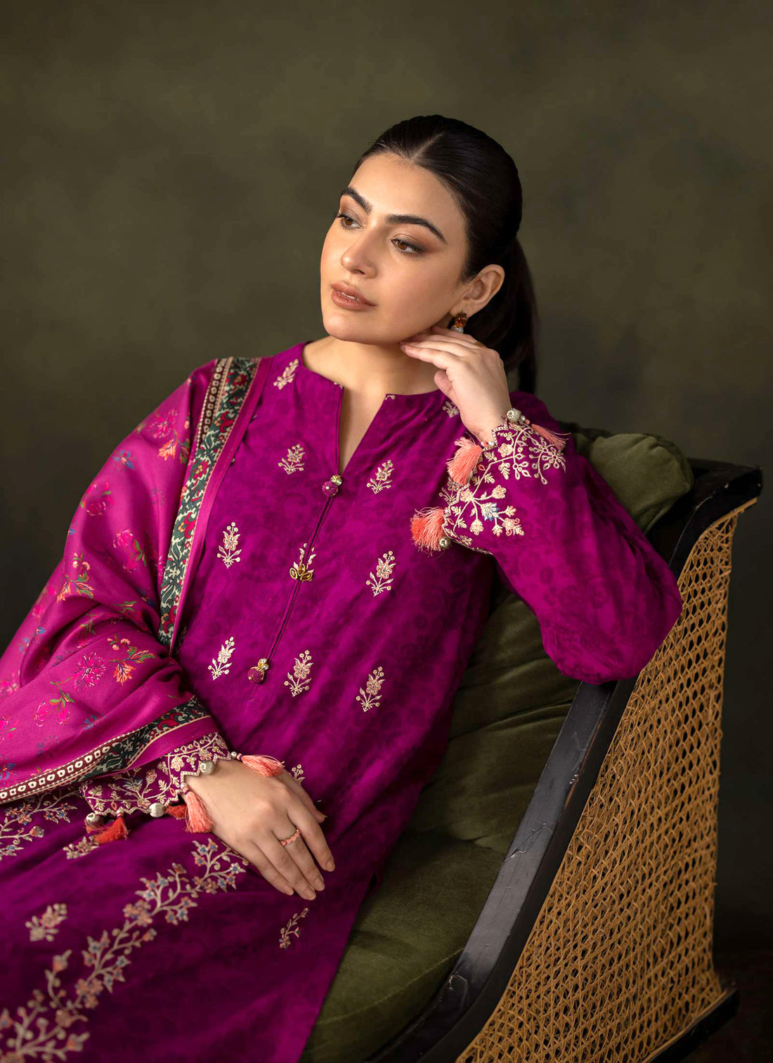 Zellbury Winter Printed Khaddar 3PC Shirt | WUW24E30317