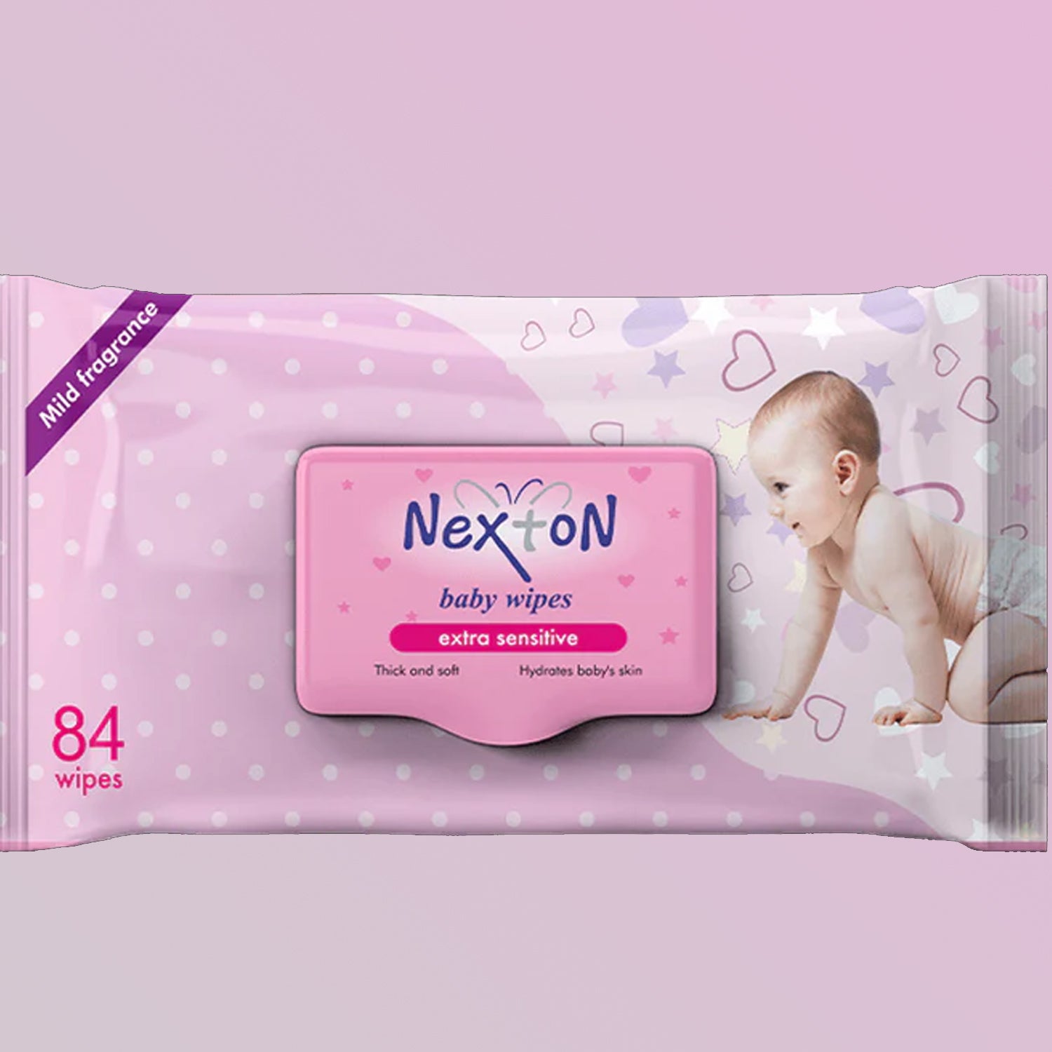 Nexton New Improved Baby Wipes Extra Sensitive 64 pcs pack