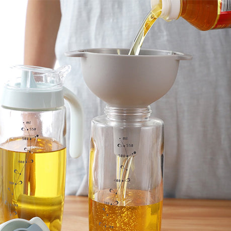 Kitchen Funnels Set, 4 in 1 Multi-function Funnel Set Plastic Nested Funnels Wide Mouth, Small Funnels for Filling Bottles with Water Oil Liquid Granules Powder Transfer - by ROBOT-GXG