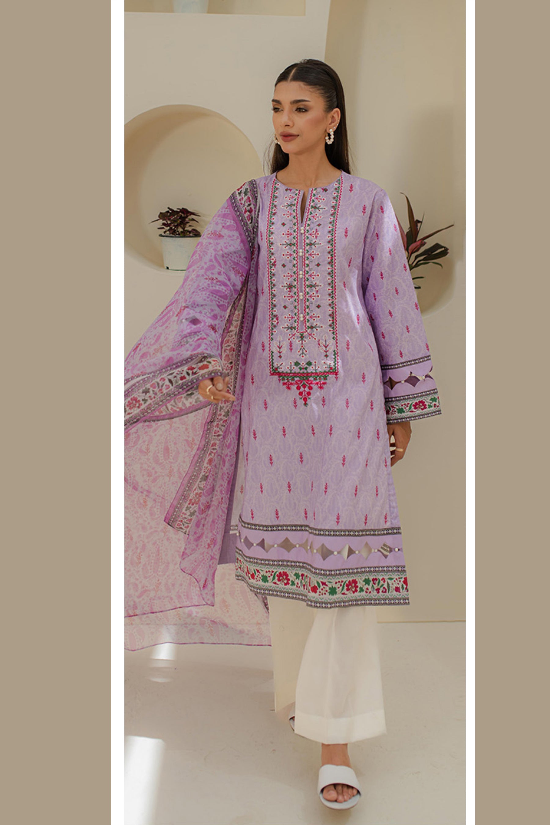 Embroidered Shirt Dupatta - 1659
