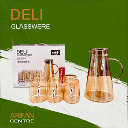 Heat Resistant Borosilicate Glass Water Set 7 Pieces Imported Quality