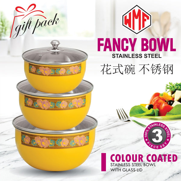 Steel fancy bowls 3pcs