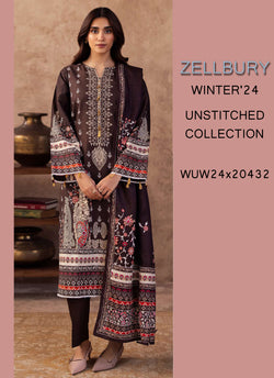 Zellbury Winter Printed Khaddar 2PC | WUW24X30288 Shirt