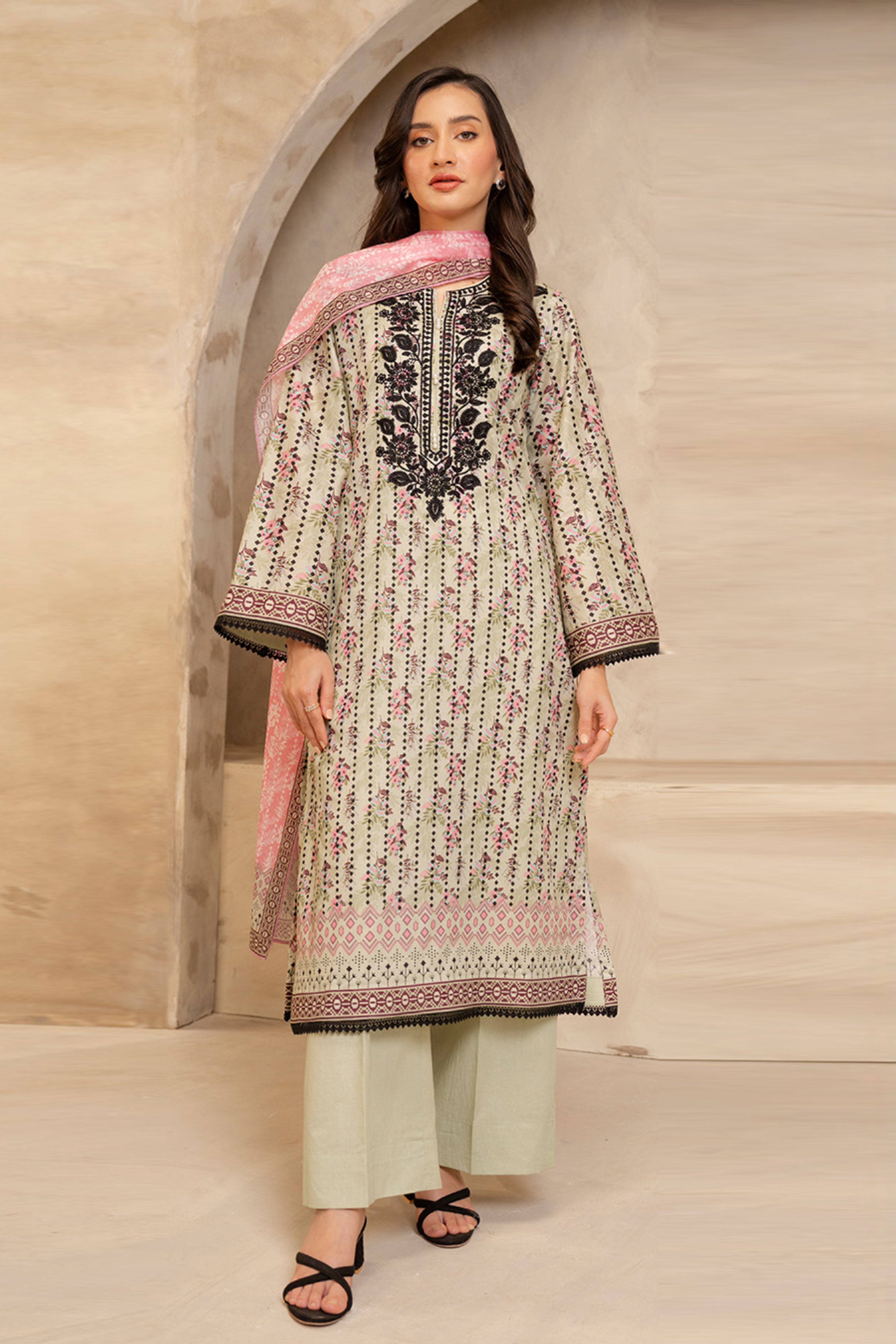 Zellbury Summer Embroidered Lawn Unstitched 2Pc Suit WUS25E20103