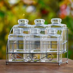 Glass Spice Jars Food Storag 6pcs