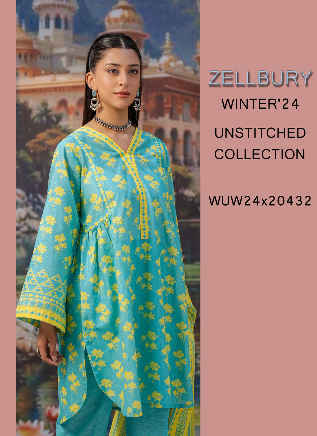Zellbury Winter Printed Khaddar 3PC Shirt | WUW24X3037