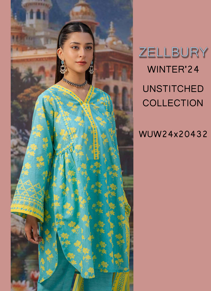 Zellbury Winter Printed Khaddar 3PC Shirt | WUW24X3037