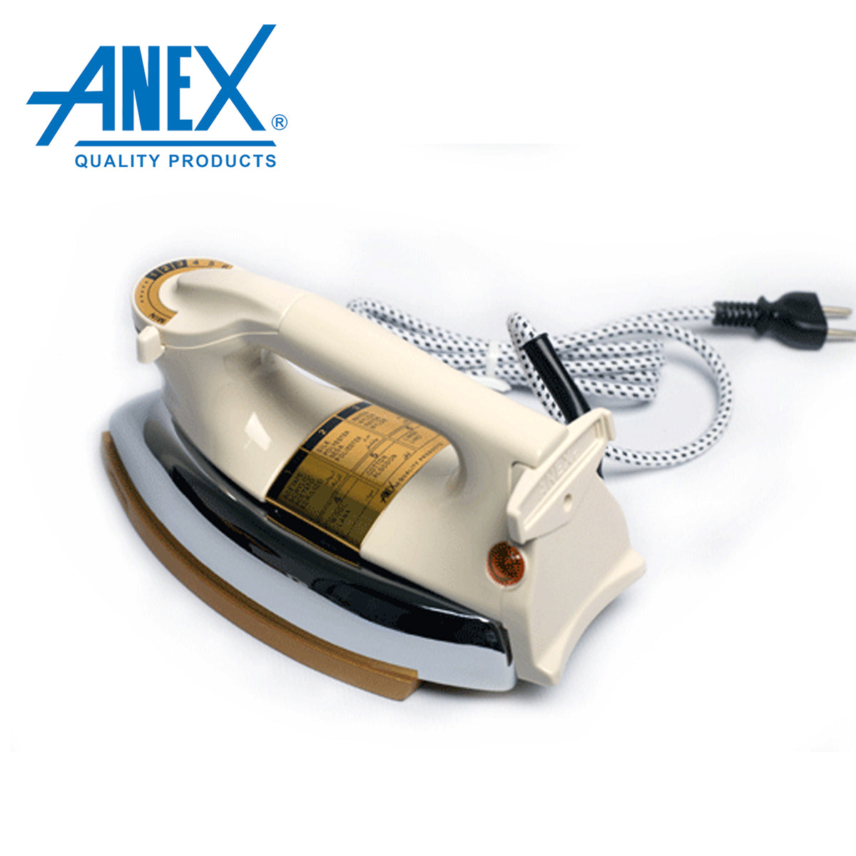 Anex Deluxe Dry Iron AG1079B White