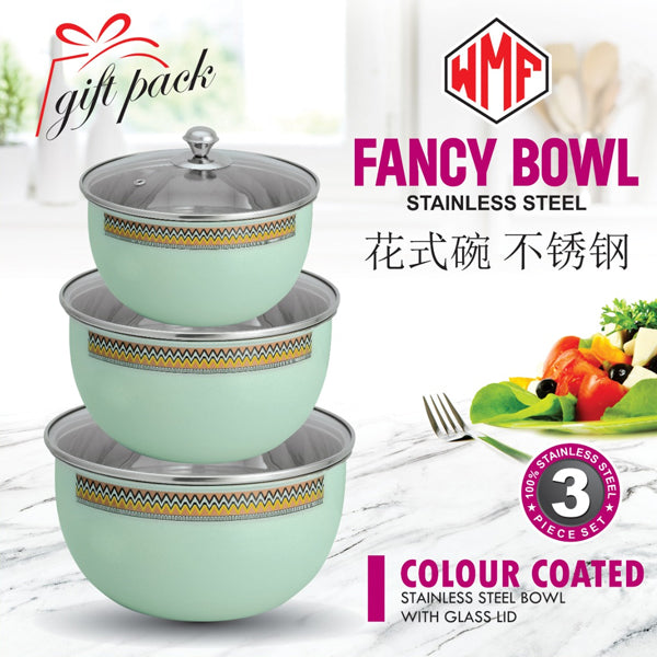 Steel fancy bowls 3pcs
