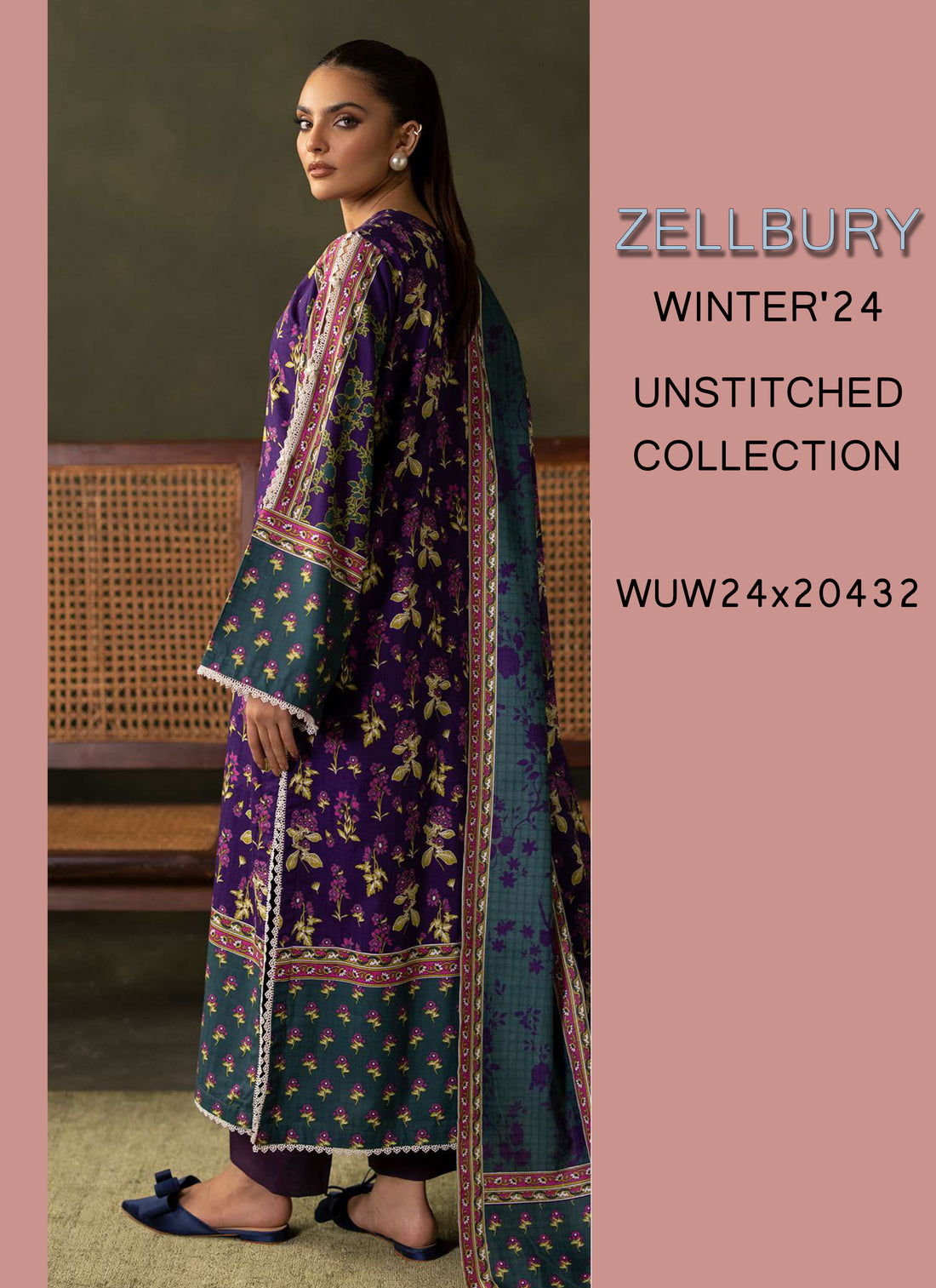 Zellbury Winter Printed Khaddar 2PC | WUW24X30279 Shirt