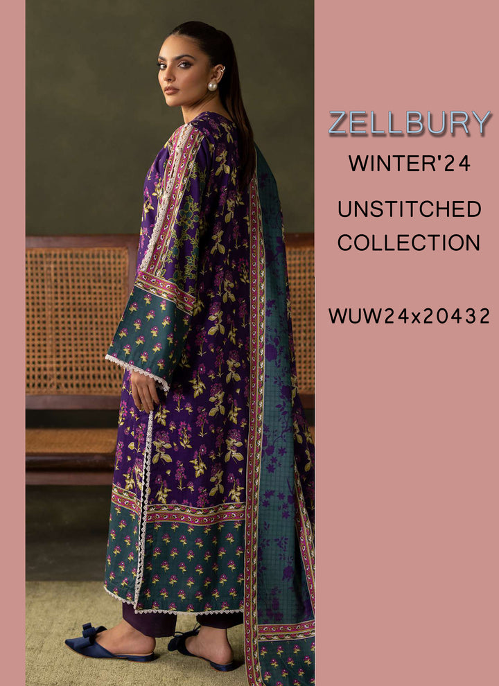 Zellbury Winter Printed Khaddar 2PC | WUW24X30279 Shirt