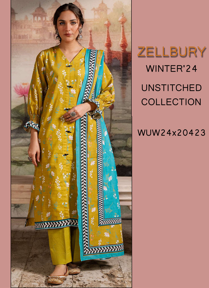 Zellbury Winter Printed Khaddar 3PC Shirt | WUW24X20423