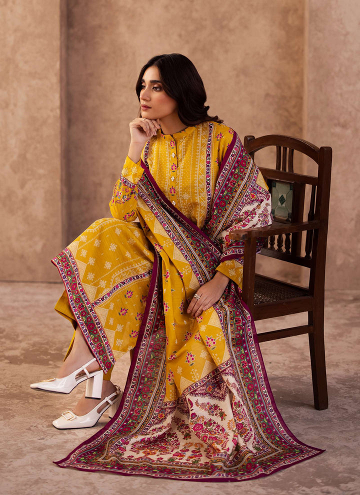 Zellbury Winter Printed Khaddar 3PC  Shirt | WUW24X30186