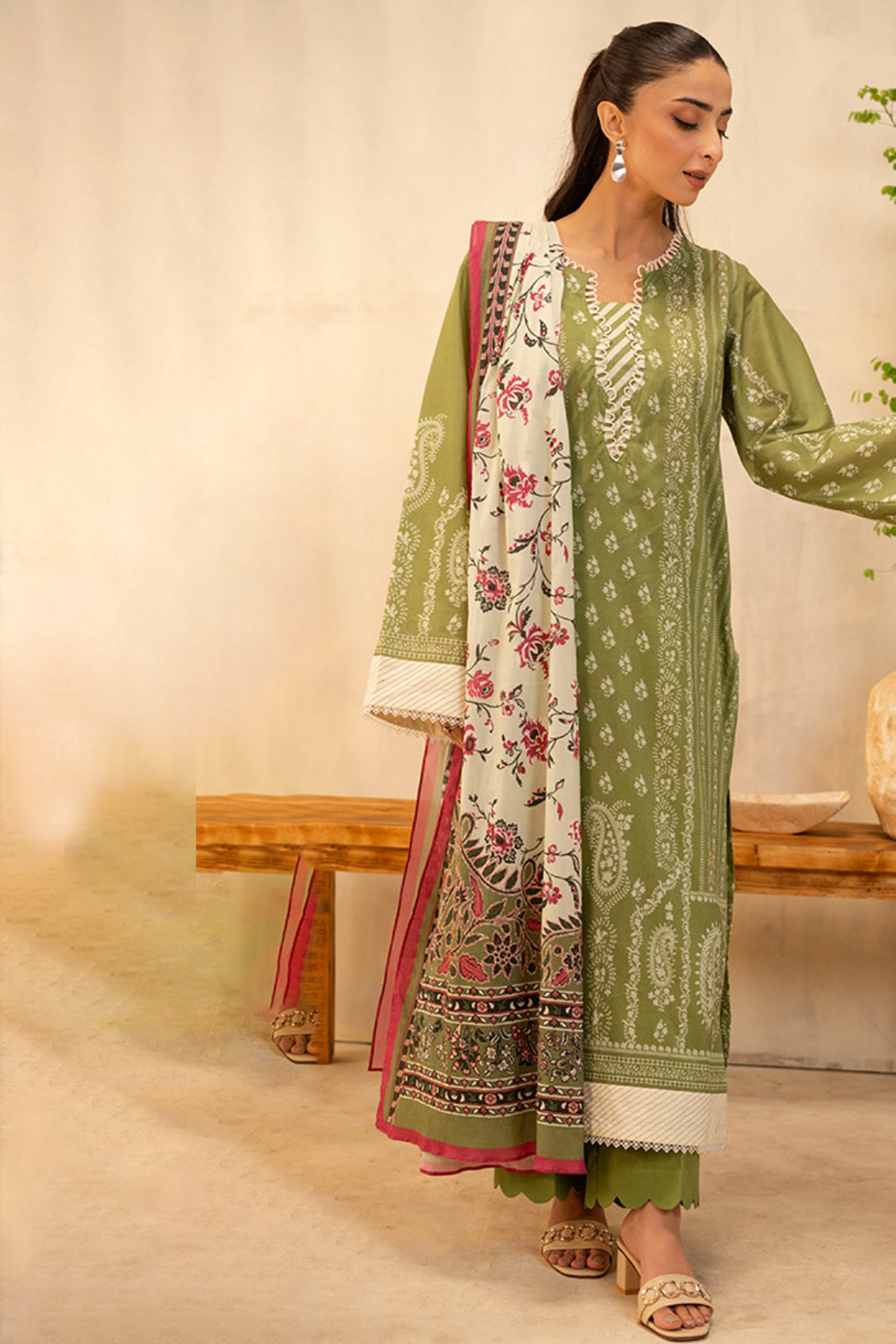 Embroidered Shirt Shalwar Dupatta