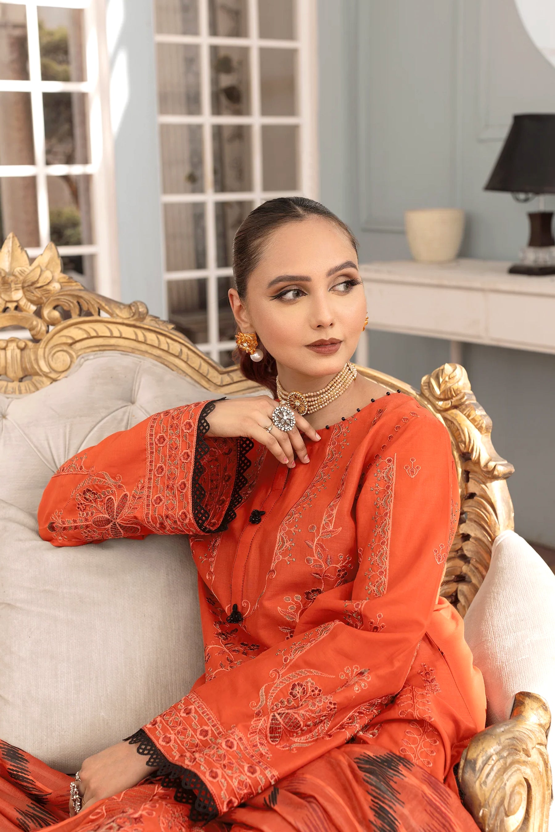 Embroidered Lawn Shirt Fancy Voile Print Duppatta