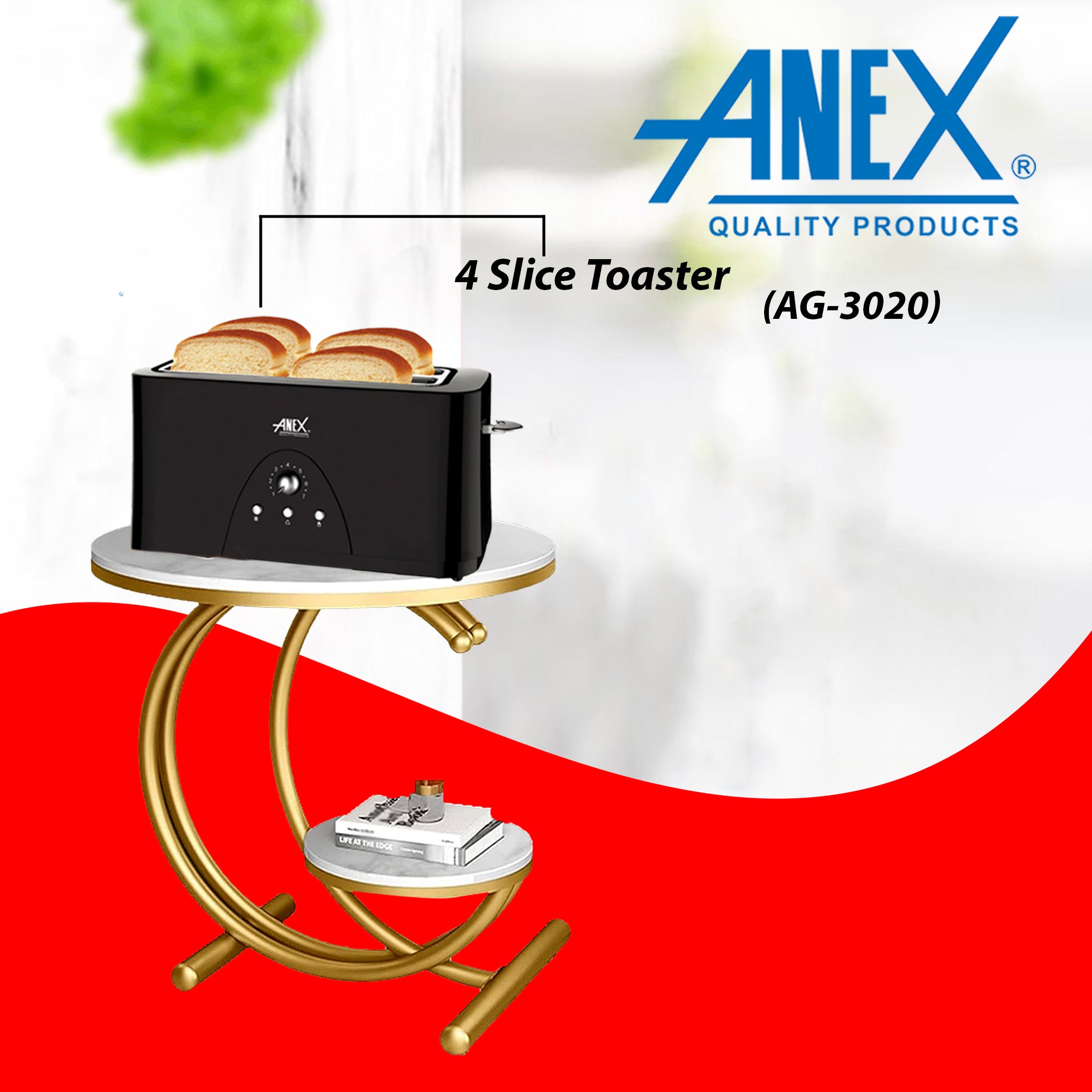 Anex 4 Slice Toaster (AG-3020)