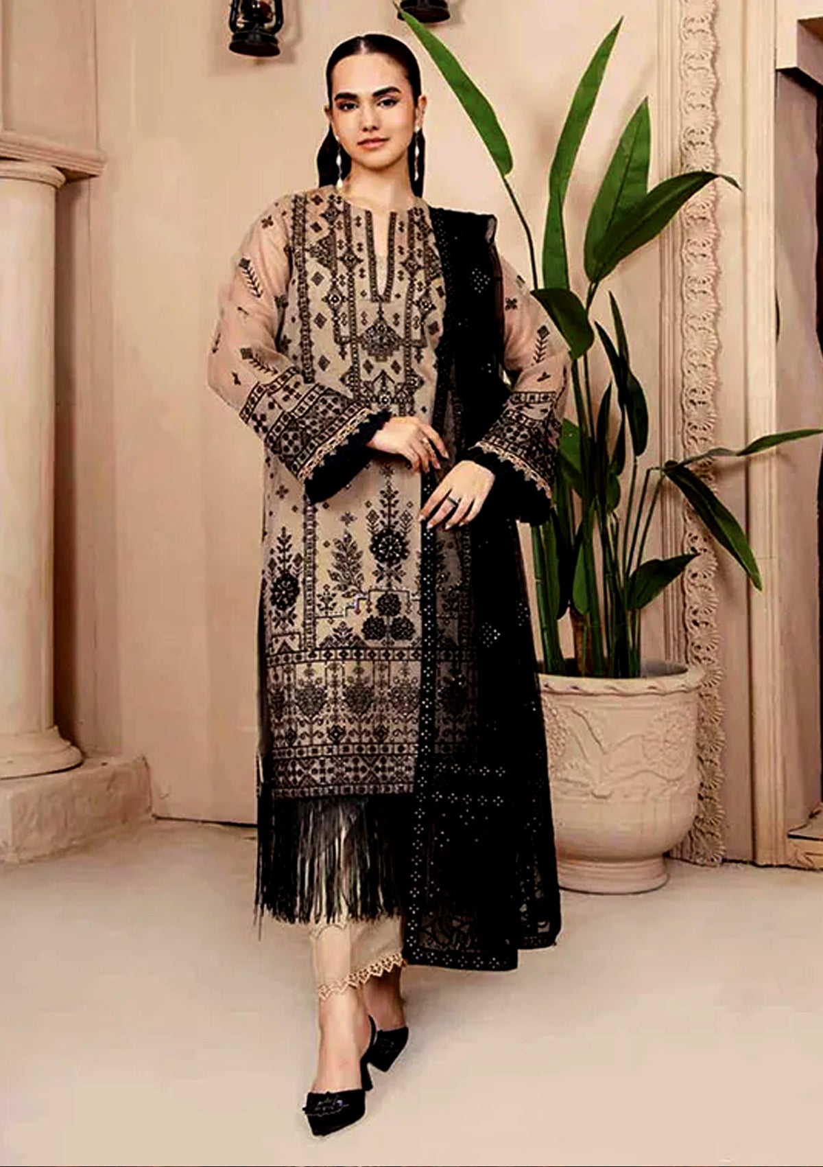 AZU Voguish Slub Khadi Collection 2024 By Ahmed Embroideries (D-08-Marwa)