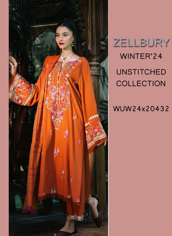 Zellbury Winter Printed Khaddar 2PC | WUW24E30247 Shirt