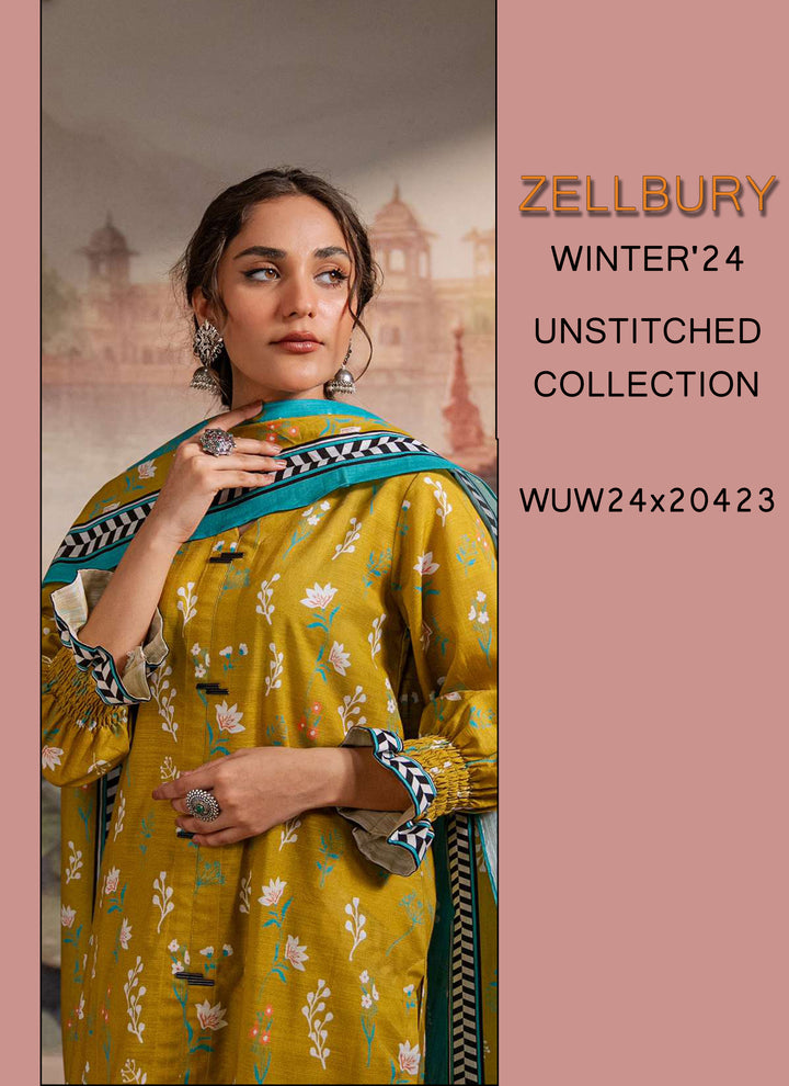 Zellbury Winter Printed Khaddar 3PC Shirt | WUW24X20423