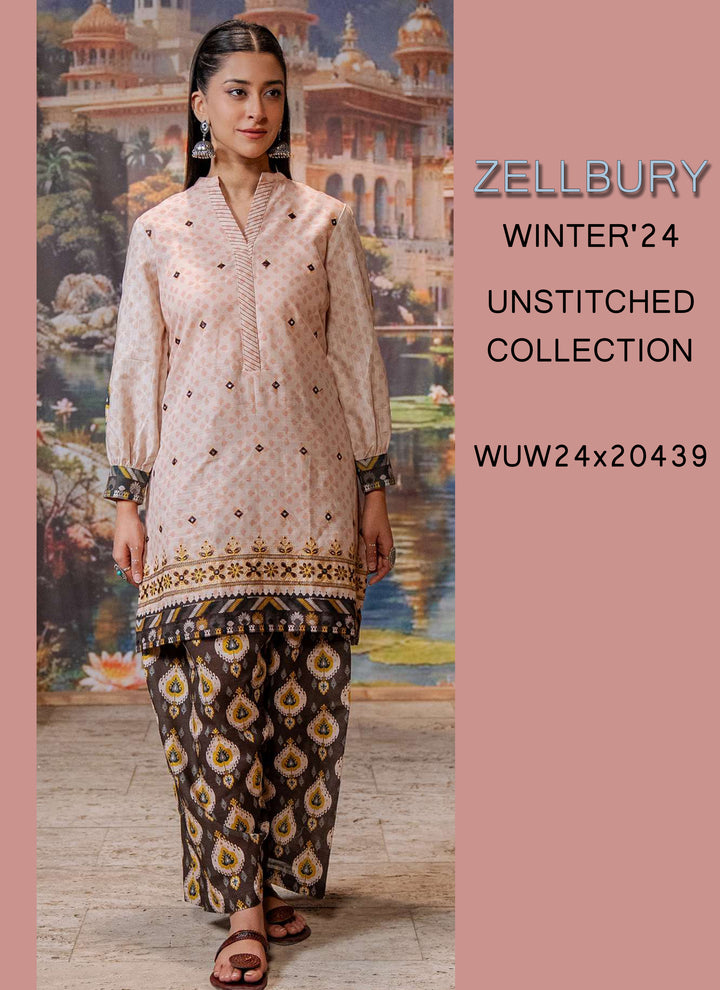 Zellbury Winter Printed Khaddar 3PC Shirt | WUW24X20439