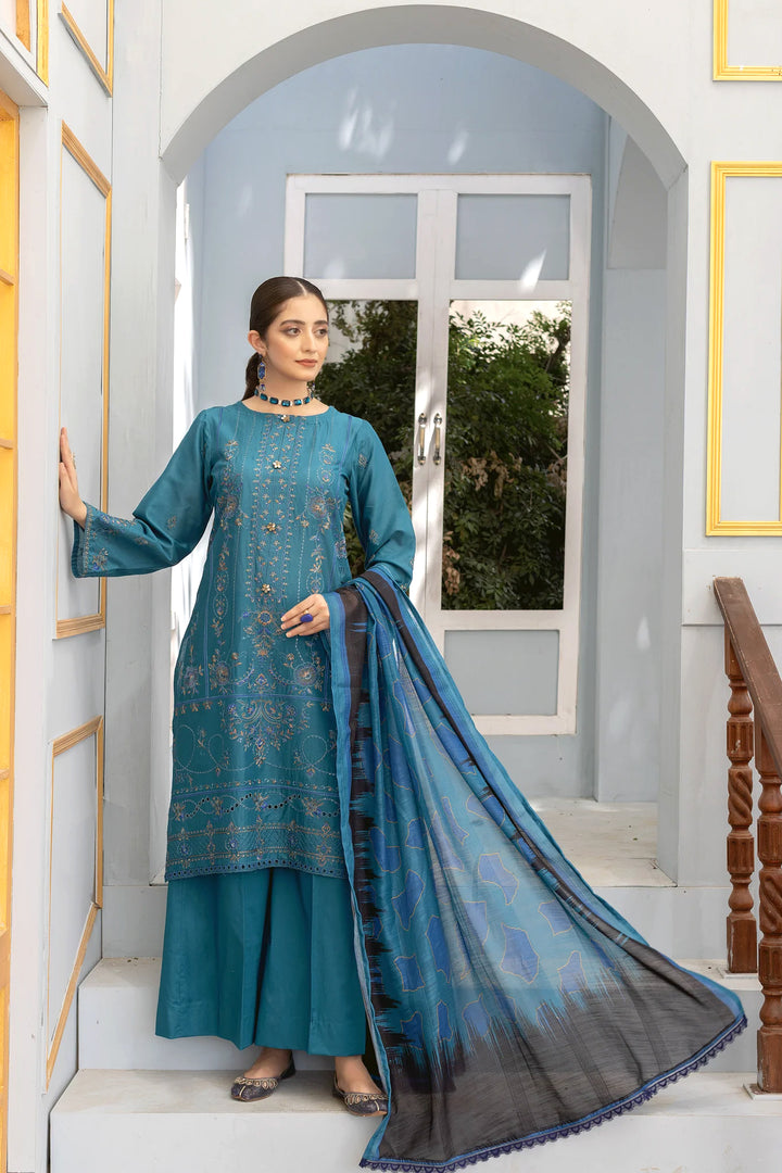 Embroidered Lawn Shirt Fancy Voile Print Duppatta