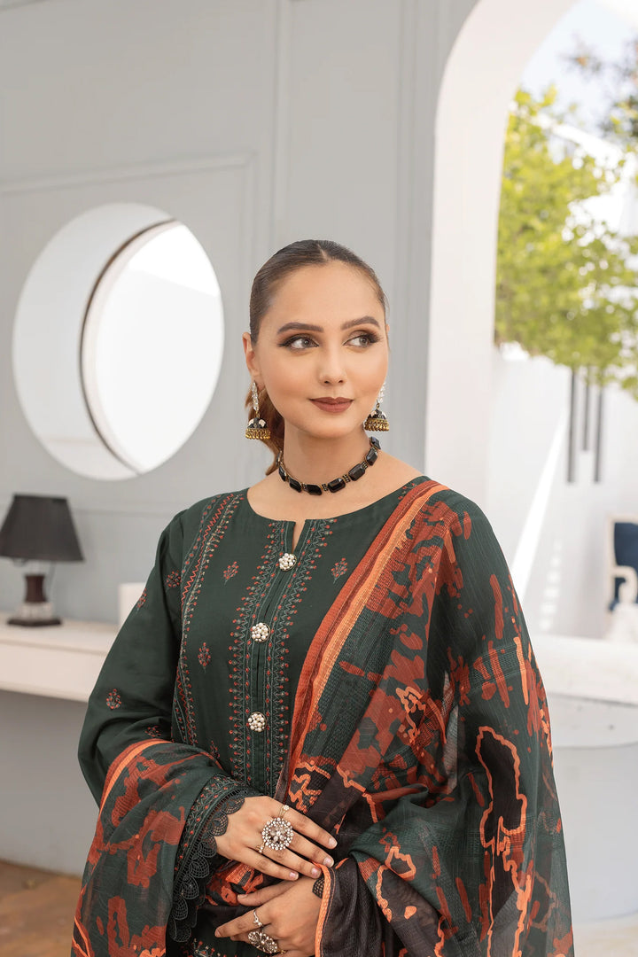 Embroidered Lawn Shirt Fancy Voile Print Duppatta