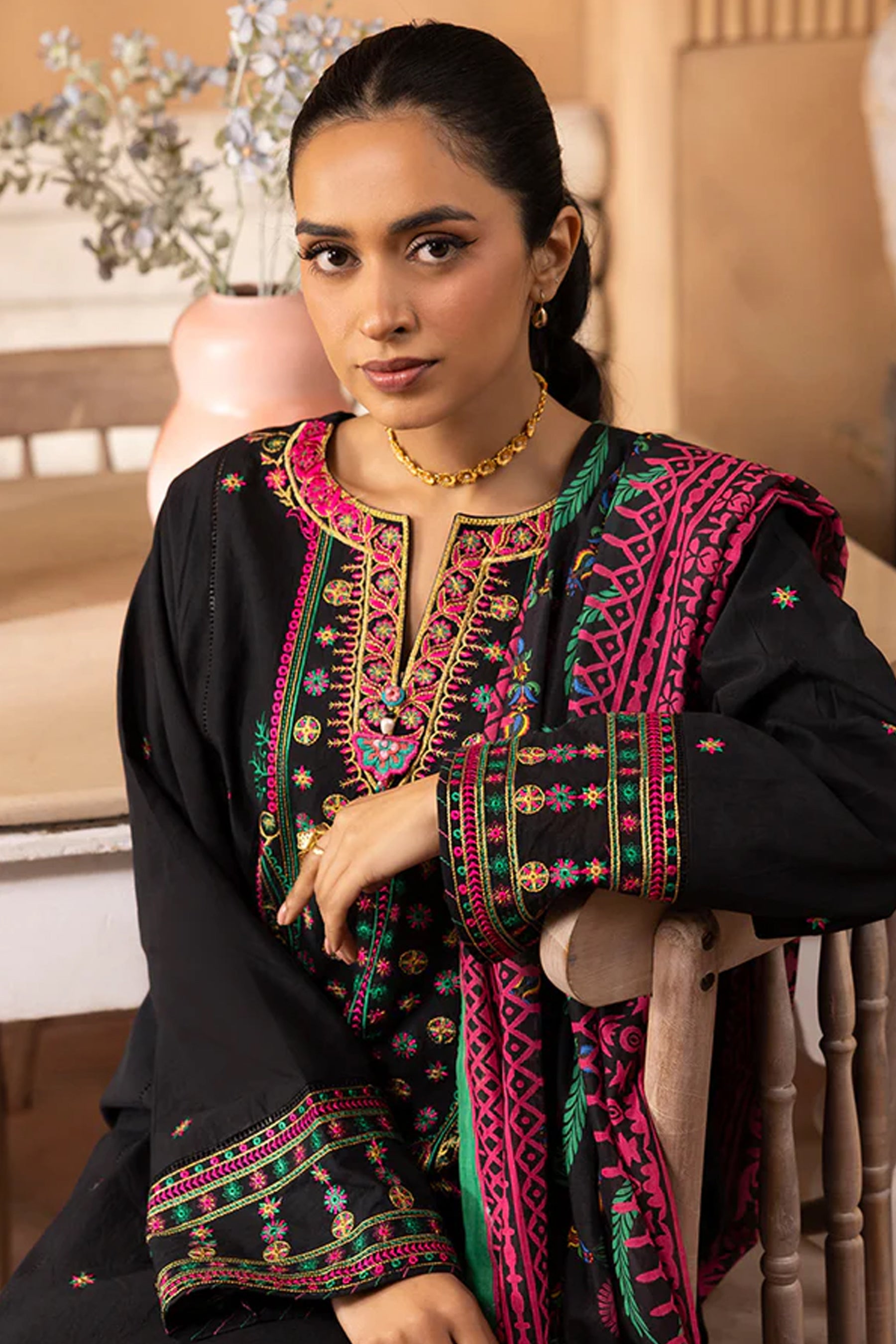 Embroidered Shirt Shalwar Dupatta