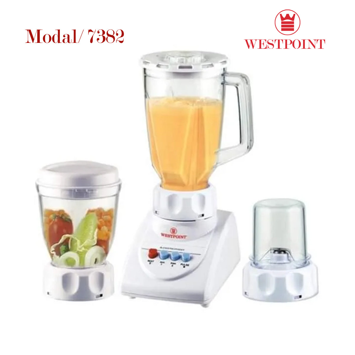 Westpoint Deluxe Blender and Grinder 3 in 1 WF-7382 White