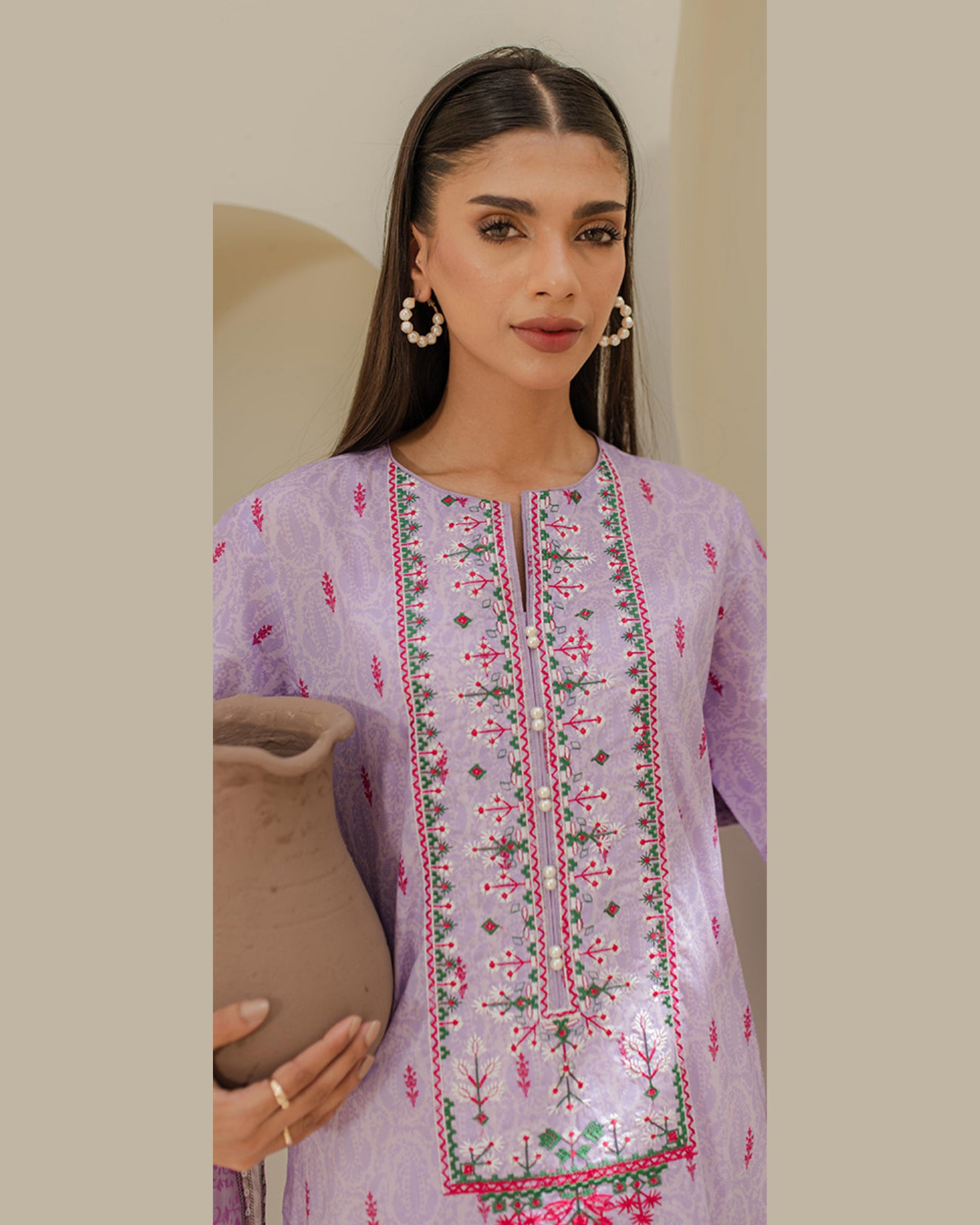 Embroidered Shirt Dupatta - 1659