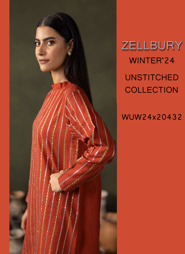 Zellbury Winter Printed Khaddar 3PC Shirt | WUW24X20440