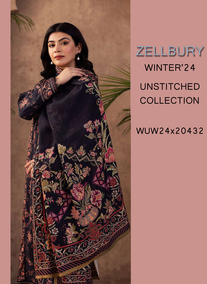Zellbury Winter Printed Khaddar 3PC Shirt | WUW24X30200