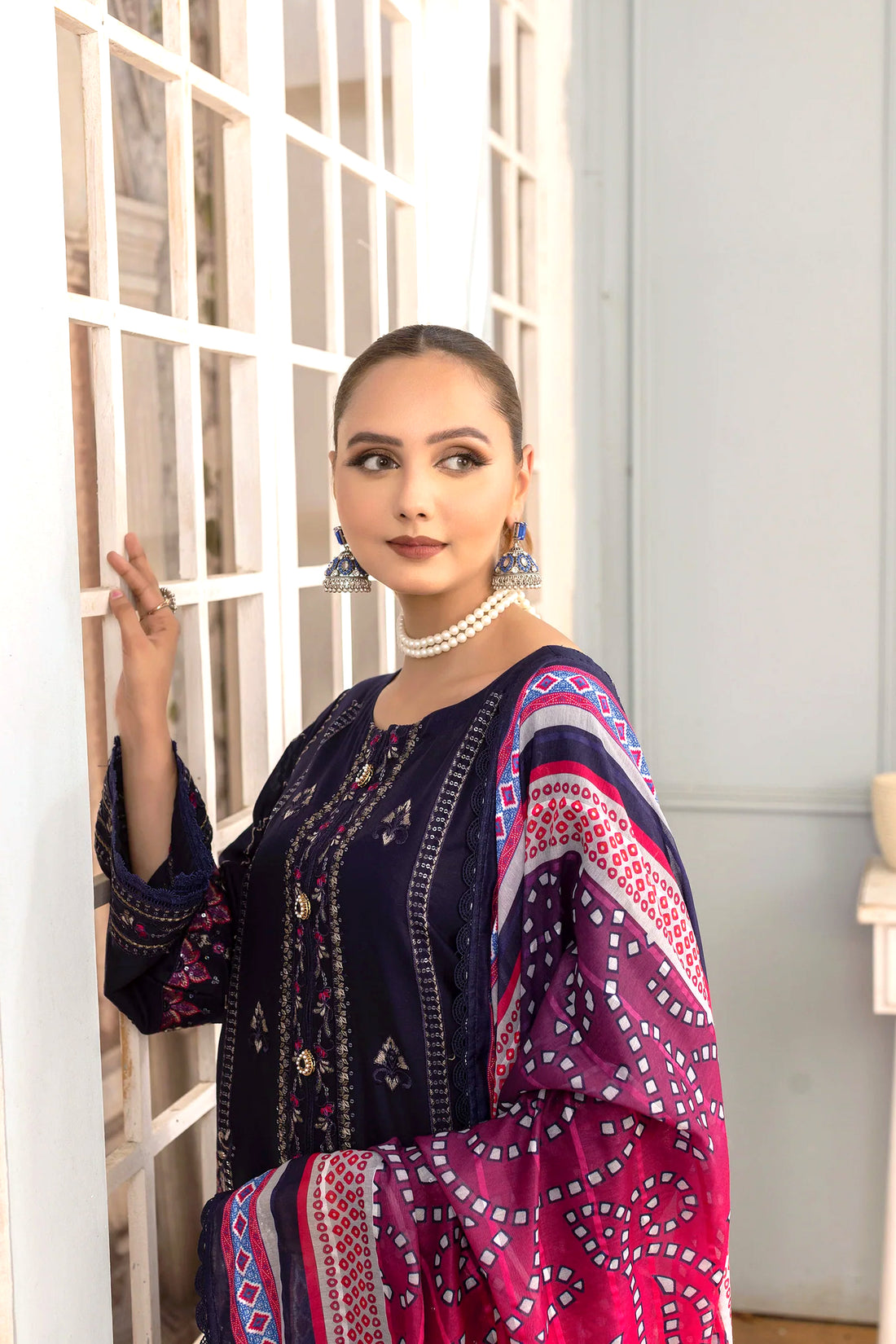 Embroidered Lawn Shirt Fancy Voile Print Duppatta