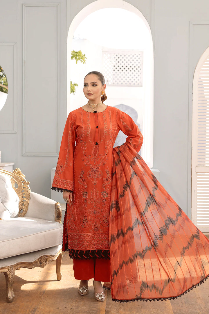 Embroidered Lawn Shirt Fancy Voile Print Duppatta