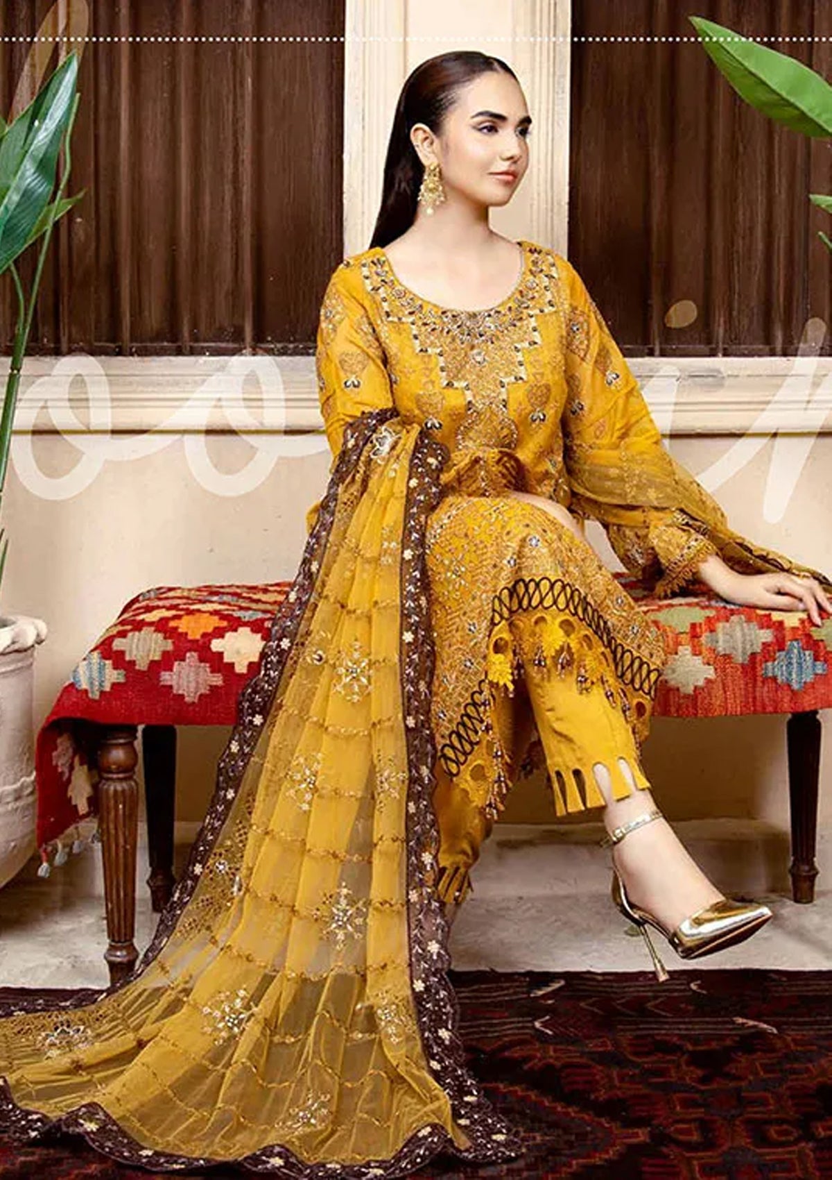 AZU Voguish Slub Khadi Collection 2024 By Ahmed Embroideries (D-07-Chione)