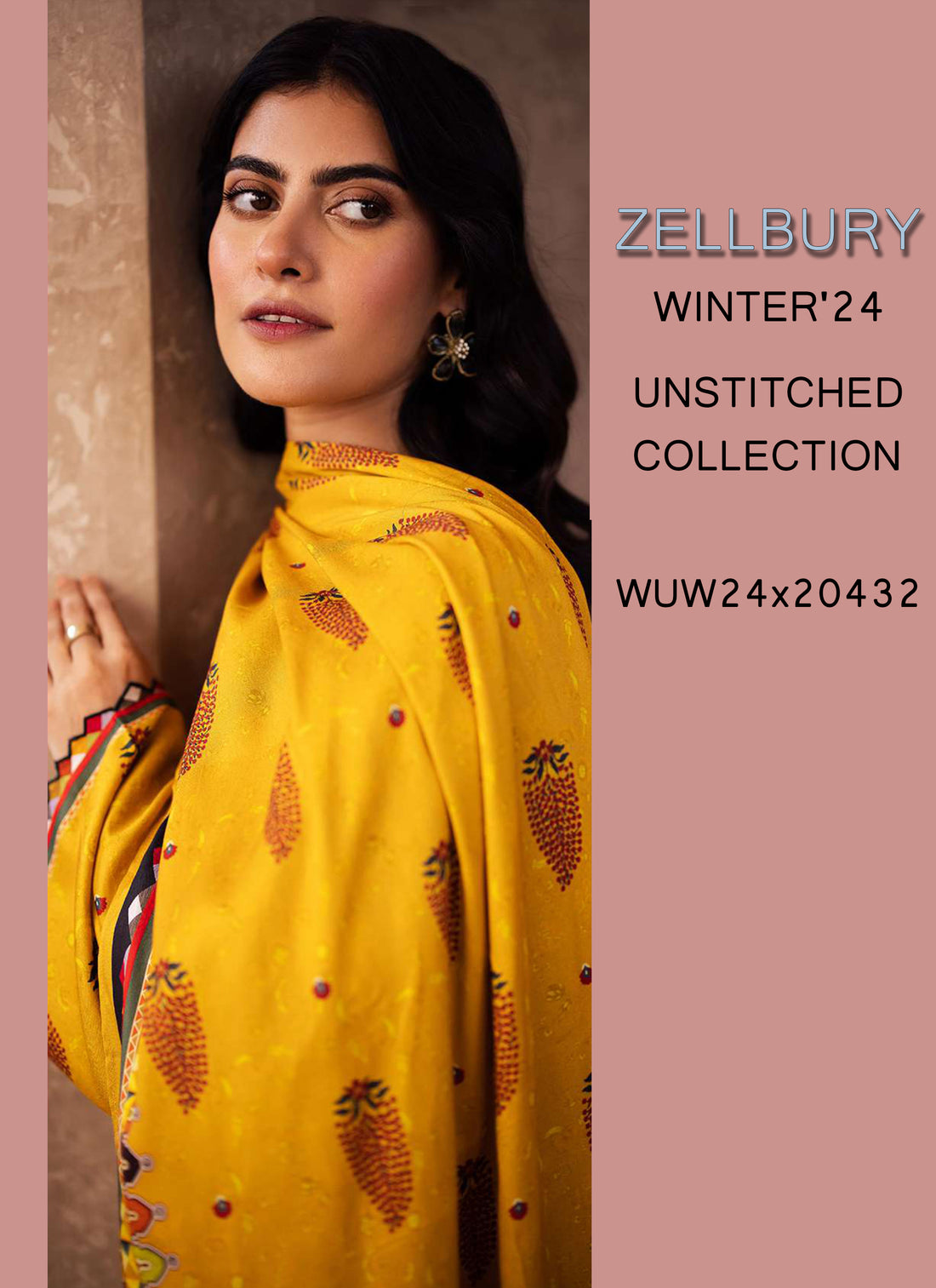 Zellbury Winter Printed Khaddar 3PC Shirt  | WUW24X30218