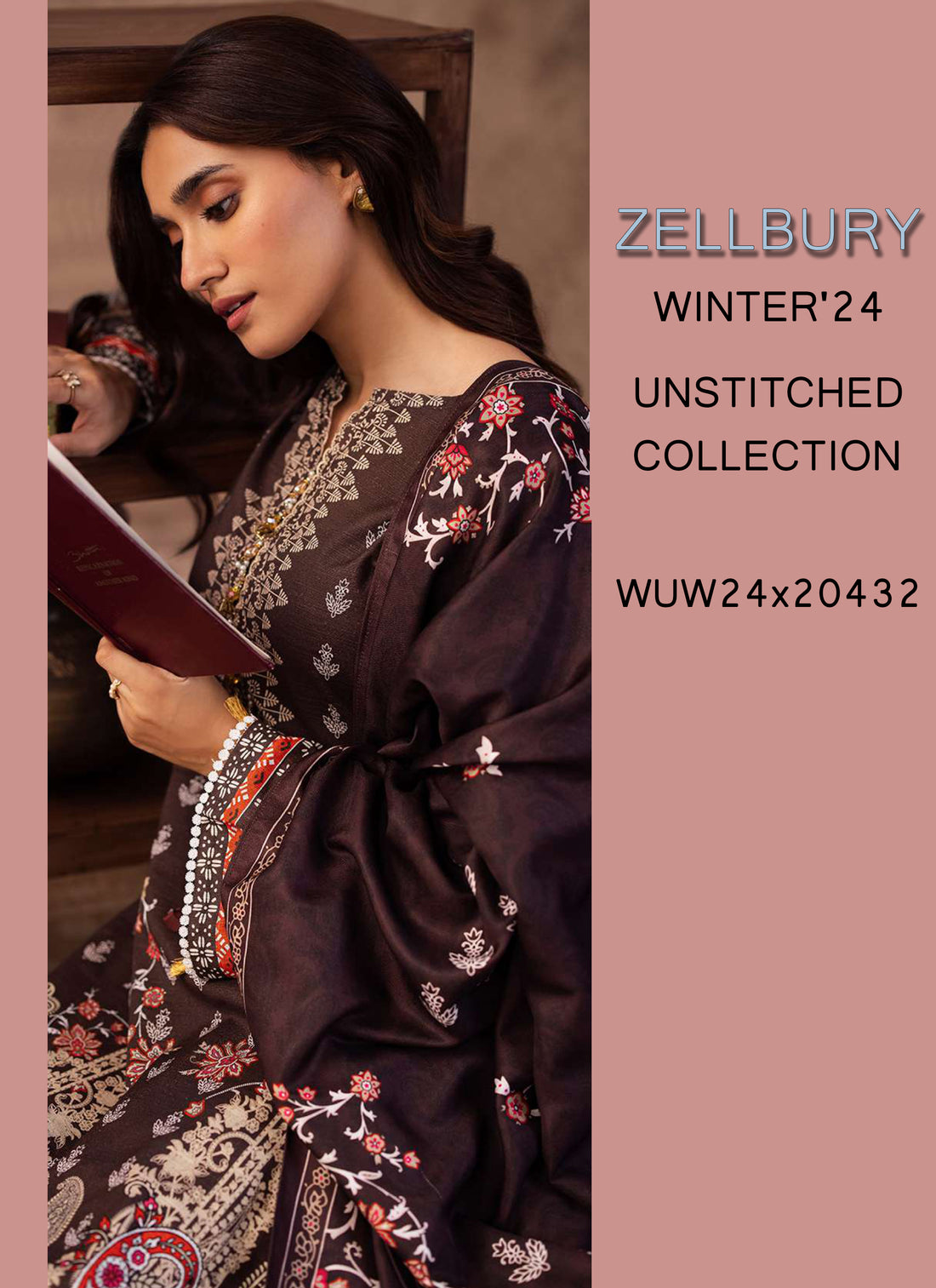 Zellbury Winter Printed Khaddar 2PC | WUW24X30288 Shirt