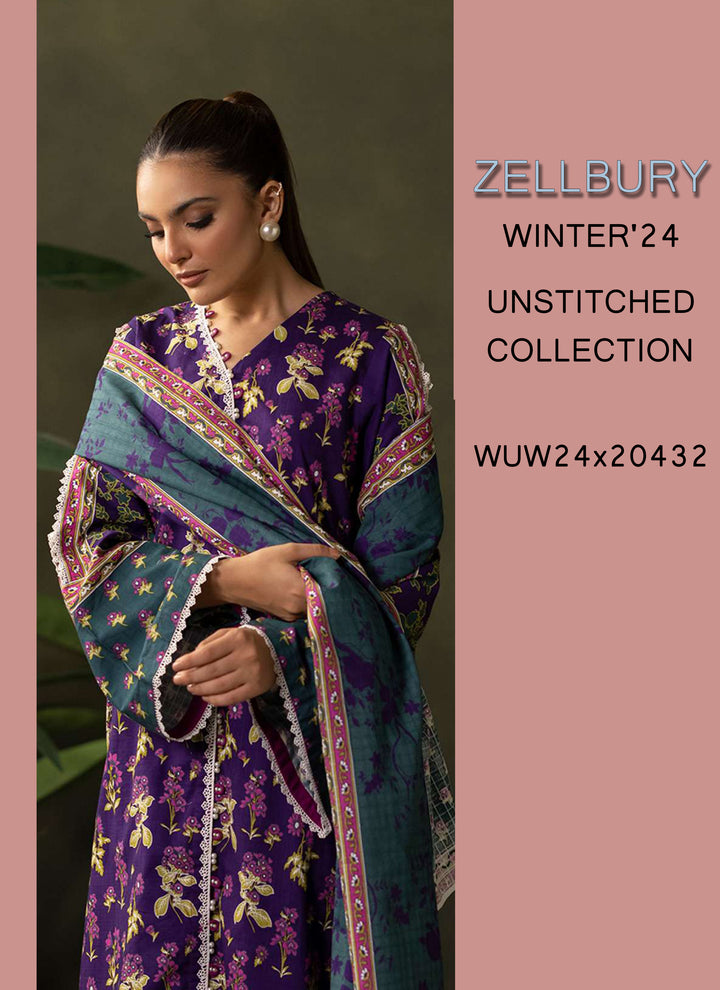Zellbury Winter Printed Khaddar 2PC | WUW24X30279 Shirt