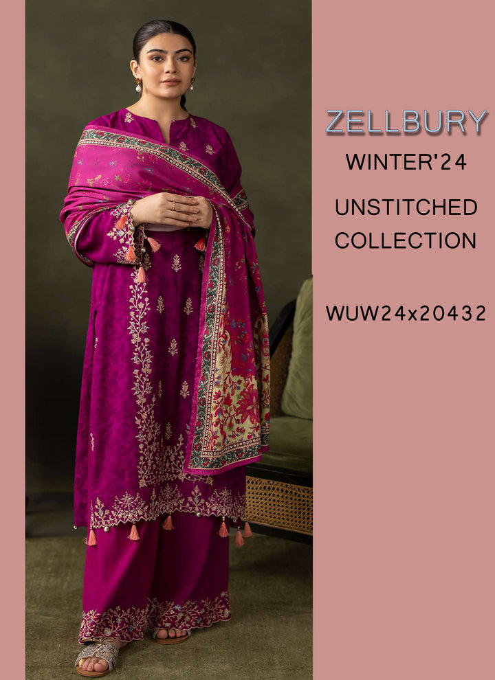 Zellbury Winter Printed Khaddar 3PC Shirt | WUW24E30317