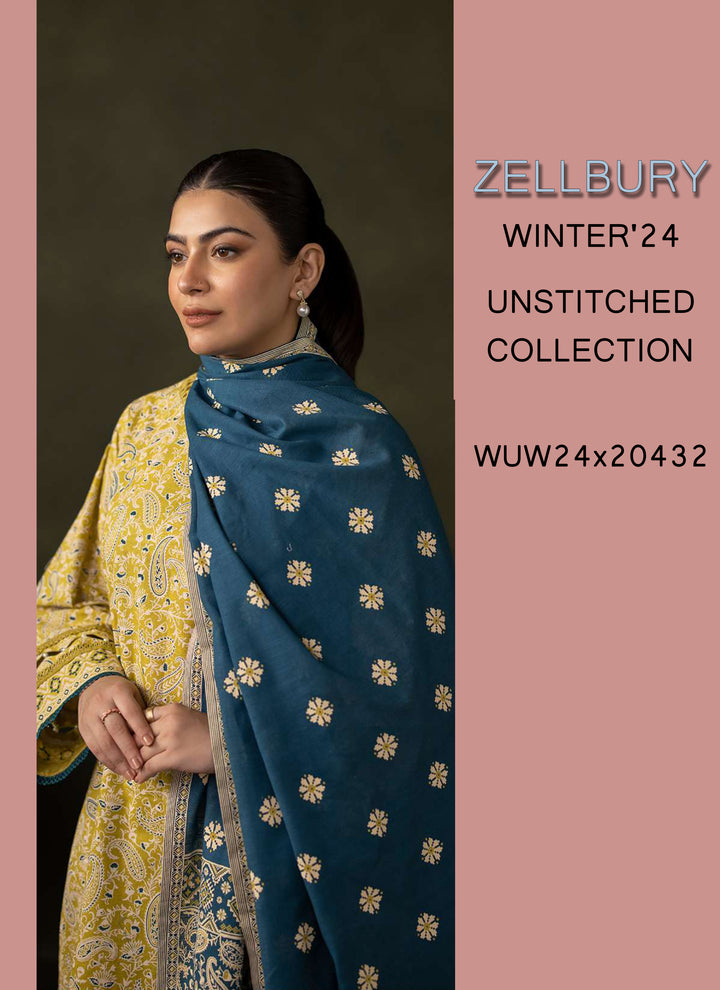 Zellbury Winter Printed Khaddar 3PC Shirt | WUW24X30303