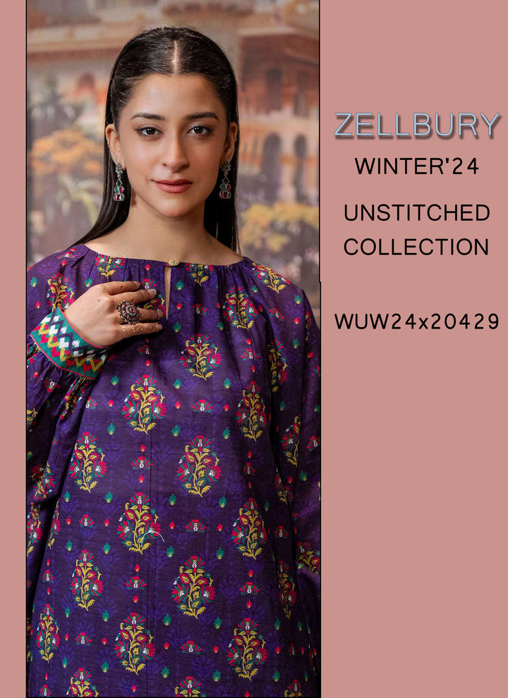 Zellbury Winter Printed Khaddar 2PC | WUW24X20429 Shirt