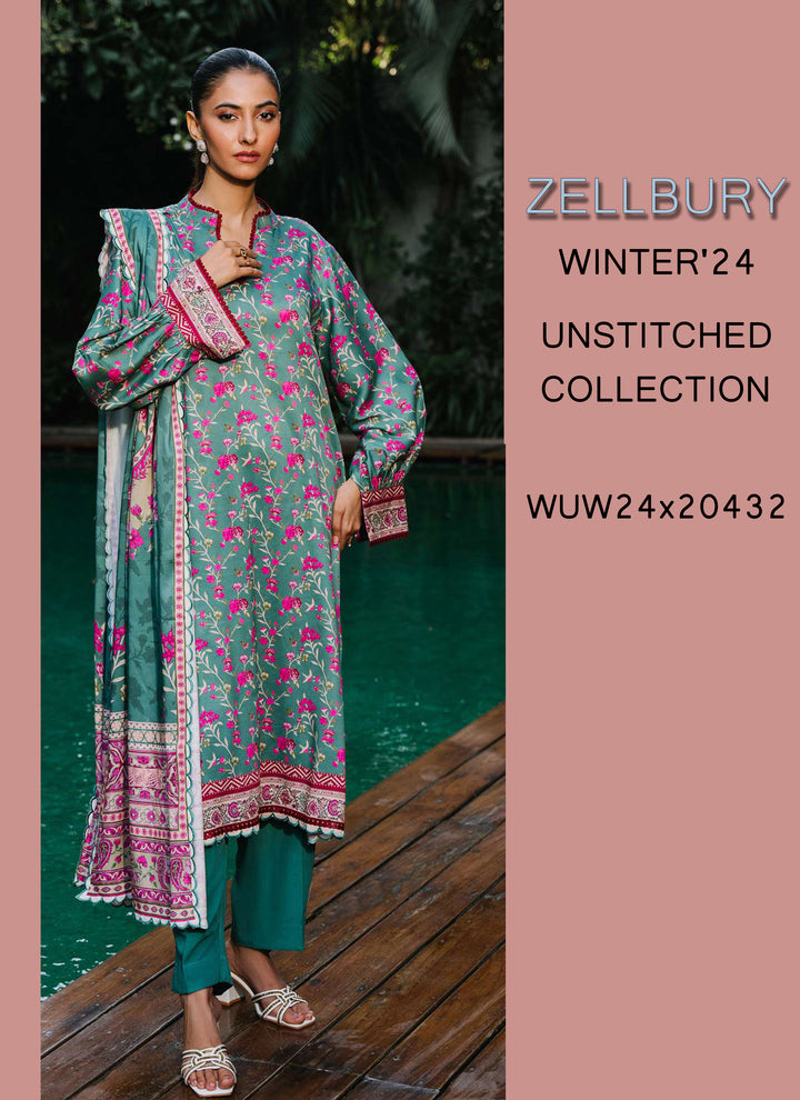 Zellbury Winter Printed Khaddar 3PC Shirt | WUW24X30296