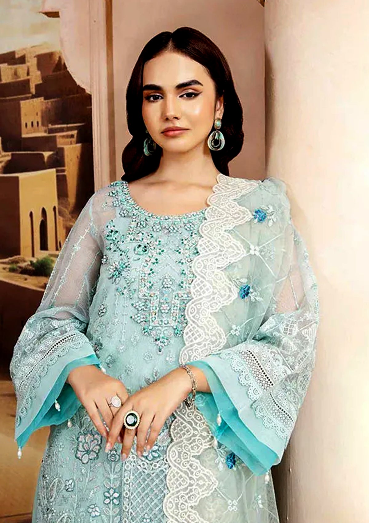 AZU Voguish Slub Khadi Collection 2024 By Ahmed Embroideries (D-01-Maye)
