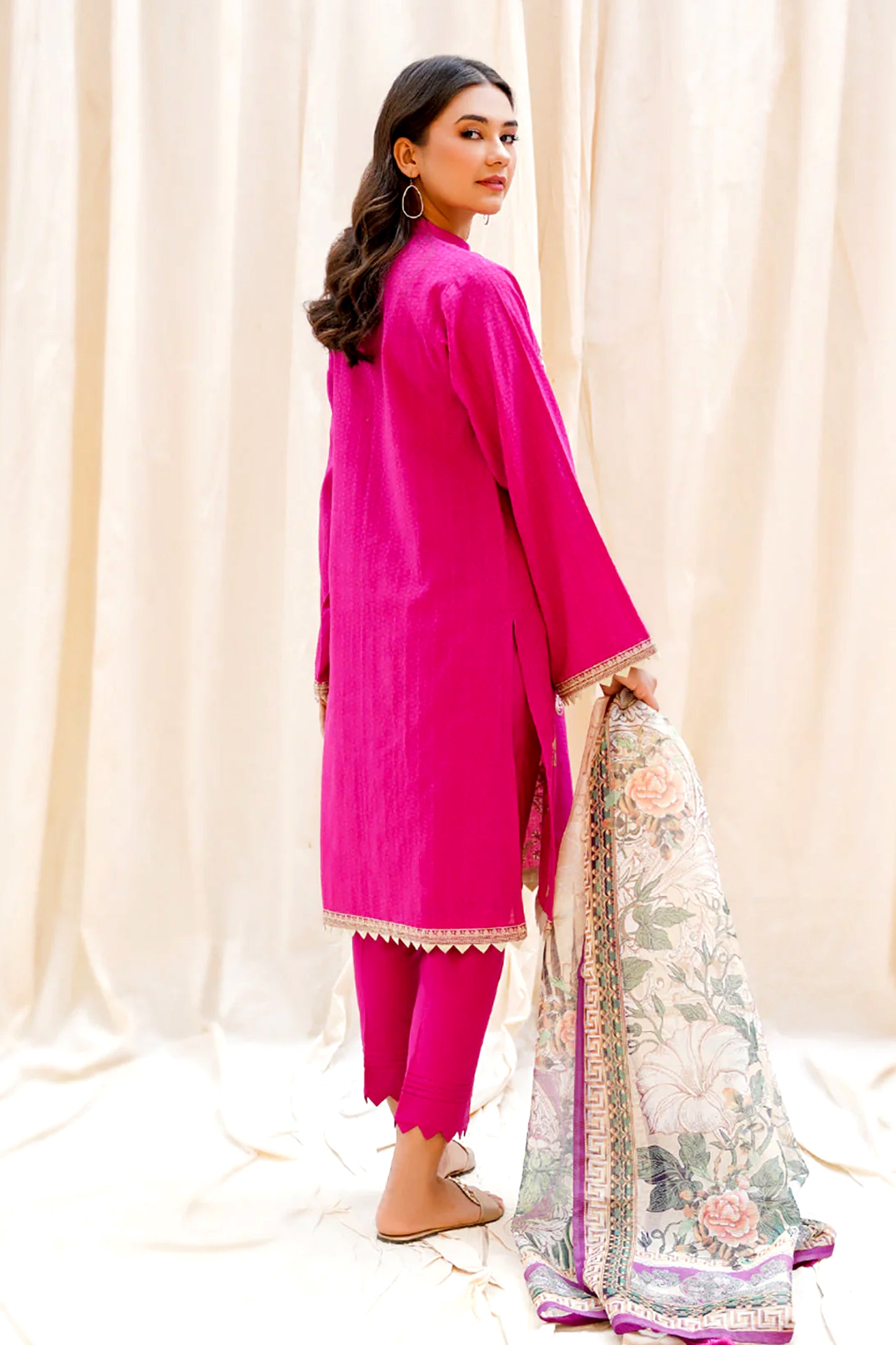 ZELLBURY WOMEN Embroidered Shirt Dupatta