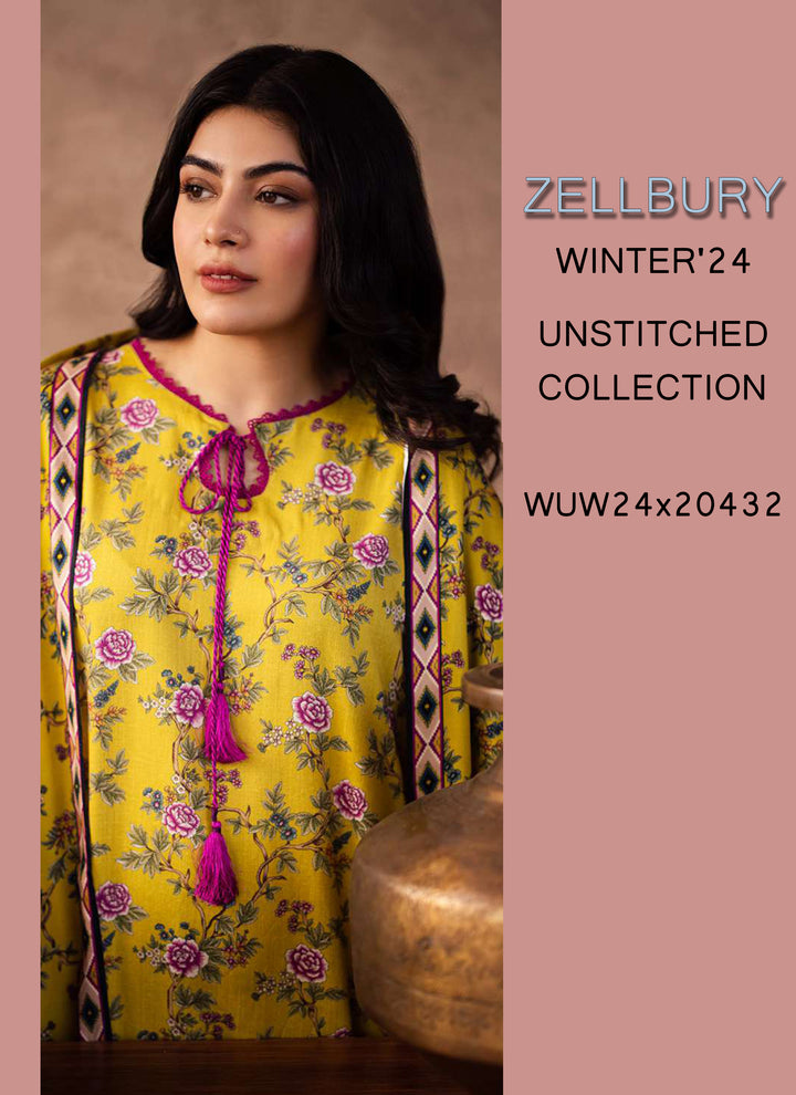 Zellbury Winter Printed Khaddar 3PC Shirt | WUW24X30201