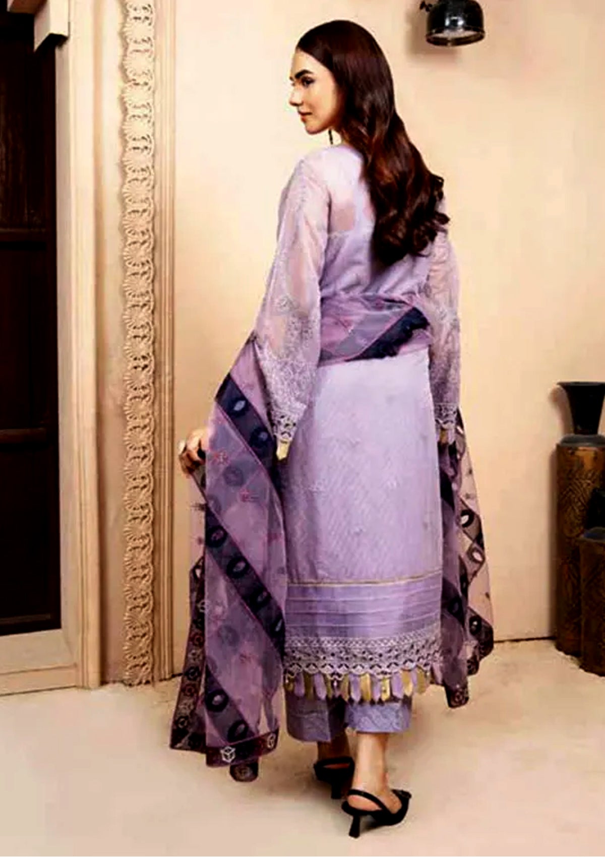AZU Voguish Slub Khadi Collection 2024 By Ahmed Embroideries (D-04-Heba)
