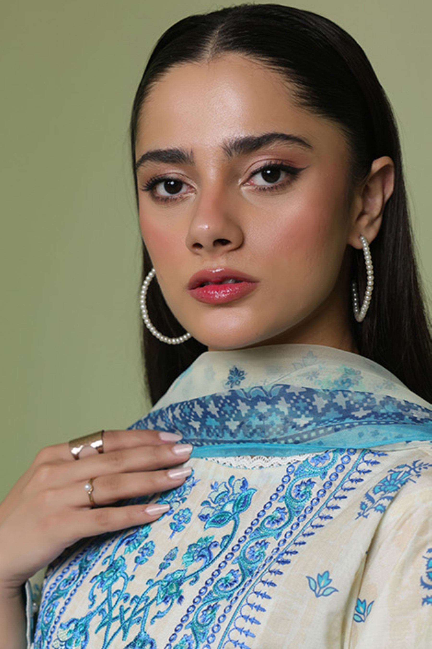 Embroidered Shirt Dupatta - 1694