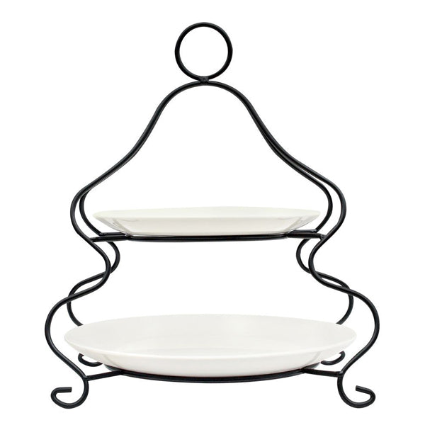 Brilliant 2-Layer Plate Set, With Iron Stand, BR0058